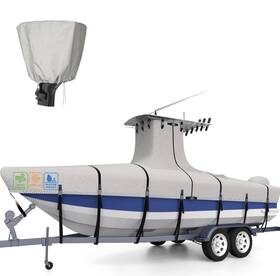 1200d5 Nukugula 1200d 5-ply T-top Boat Cover 17-19ft Center Console Straps Up To 106 Beam Width