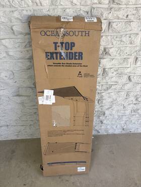 049-2bk Oceansouth T-top Extender Black / Shaded Area Up To 5ft Width 6ft X Length