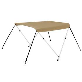 060-3s Oceansouth 2 Bow Bimini Top Boat Cover Beige 59 Inch -61 Width 5ft Long With Storage Boot