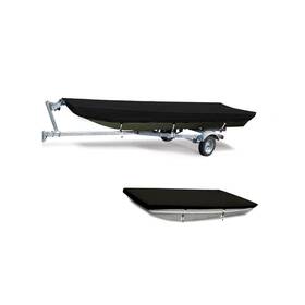 206-4bk Oceansouth Heavy Duty 100% Solution Dyed Polyester Jon Boat Cover Length 14ft-16ft Black