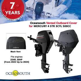 M30a-v Oceansouth Running/vented Cover For Mercury 4str 3cyl 500cc 25-30hp 2022-2023