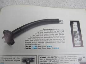 0173291 Omc Evinrude Johnson Antique Outboard Motor Super Spout Fuel Accessory #