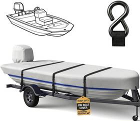 1200d Osevalin 735530773437 Jon Boat Cover 16 Ft Waterproof Heavy Duty Trailerable Bo