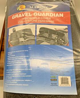 Outdoor World Marine 727728442409 Bass Pro Shops Gravel Guardian Boat Windshield Cover Gray