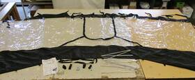 319708 Overtons Universal T-top Splash Guard Assembly Clear Marine Boat