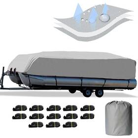 Ownerkula 339218383973 Trailerable Pontoon Boat Cover Waterproof Polyester Fabric Fits 17 To 20ft Lo