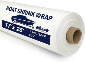 Sbw400wh Plasticplace Premium 17 X 25 Boat Shrink Wrap Film Heavy-duty White