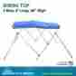 Pn-053 4 Seasons Brand New Bimini Top Boat Cover 3 Bow 46 High 6 L X 67 72 W Blue 0638267877785