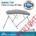 Pn-054 4 Seasons Brand New Bimini Top Boat Cover 3 Bow 46 High 6 L X 67 72 W Gray 0638267877754