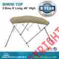 Pn-055 4 Seasons Brand New Deluxe 46 High Bimini Top Boat Cover 3 Bow 6 L X 67 72 W Beige 0638267877761