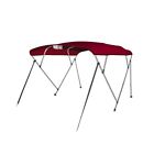 Pn-108 Generic New Bimini Top Boat Cover Bow Long Burgundy