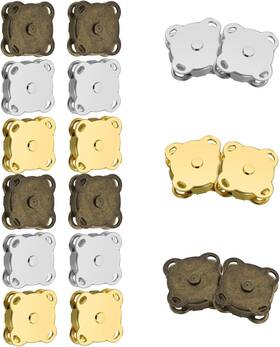 Prasacco-540737 Prasacco 1-s 12 Sets Magnetic Buttons Button Magnets Clasps Bag Closures Fastener