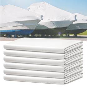 Bsw7m-1426 Premium Industrial 14ft X 26.3ft Boat Shrink Wrap 7 Mil White Uv Resistant 6-layer Construction New