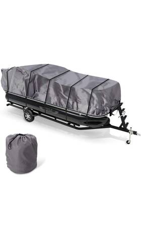 00842893106533 Pyle Pontoon Boat Cover Universal Fit Waterproof Weather Resistant Uv Protection