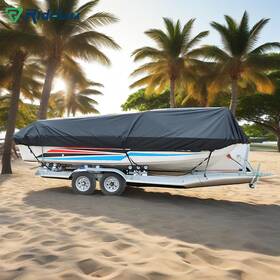R2065470 Ridelux 14-16ft V-hull Runabout Boat Cover Trailerable Fishing Ski Heavy Duty Waterproof
