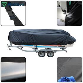 R2191860 Ridelux 17-19ft Trailerable Boat Cover Uv Waterproof Heavy Duty Fishing V-hull Runabout
