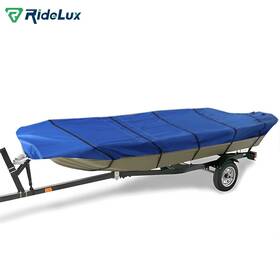 R4318875 Ridelux 16ft Blue Boat Cover - Waterproof Heavy Duty Towing Jon 600d
