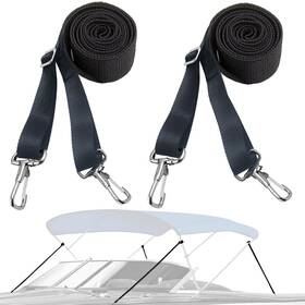 Ruson 792094987281 2 Pack Adjustable Bimini Top Straps With Double End Snap Hook Boat Canopy