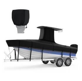 Rvmasking 1103 Upgraded 1200d T-top Boat Cover 22 -24 Black