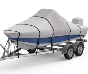Qx1004h-a08 Rvmasking 23-24ftft 1200d Heavy Duty Waterproof Center Console Boat Cover With Motor