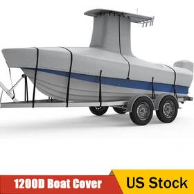 Qx1103h Rvmasking 1200d T-top Boat Cover Waterproof 22-24ft Heavy Duty Center Console With Motor