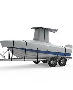 Qx1103h-a08 Rvmasking Upgraded 1200d T-top Boat Cover 100% Waterproof Heavy Duty Tear-res