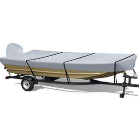 Qx1302h-a08 Rvmasking Heavy Duty Waterproof 600d Jon Boat Cover With Motor Bar-tack