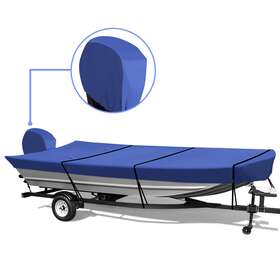Qx1302l Rvmasking Heavy Duty Waterproof 600d Jon Boat Cover 14ft-16ft With Motor