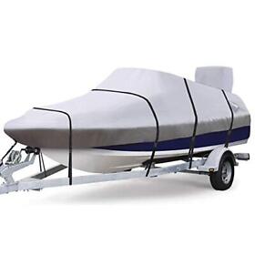 Rvmasking Upgraded 900d Trailerable Full Size Boat Cover Gray For V-hull
