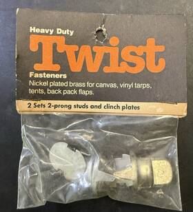 Tsd-17 S&j Products Heavy Duty Twist Fasteners 2 Sets 2-prong Studs And Clinch Plates S4.4
