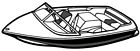 Sbushermcv264 Styled To Fit Boat Cover For Tournament Ski Boats