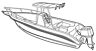 Sbushermcv599 Specialty Boat Cover For Center Console With Bow Rails