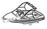 Sbushermcv645 Styled To Fit Boat Cover Tournament Ski With Tower
