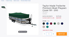 Sbuu34659 Sbu Taylor Made Trailerite Pontoon Boat Playpen Beam Green