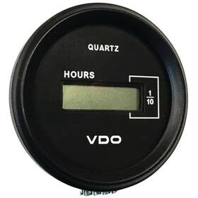 Seachoice 50-15271 Flush Mount 12/24v Digital Hourrmeter Black/black