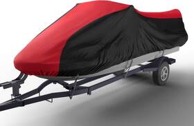 J2t-blk-r4 Seal Skin Heavy Duty Jet Ski Cover Marine Grade Waterproof Red/ Black