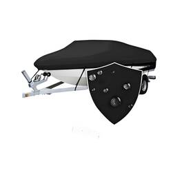 18.5ftx Seamander Bc0003 Trailerable Runabout Boat Cover Fit V-hull Tri-hull Fishing 16ftx 94 Inch Blk