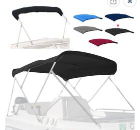 Seapisode 764949827776 4 Bow Bimini Top Replacement Cover Zipper Sleeves Boat Awning Without Frame