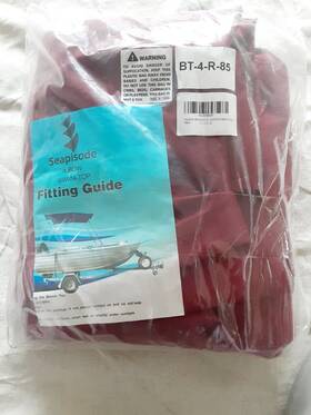 Bt-4-r-85 Seapisode Red 4 Bow Marine Fade/crack Resistant Bimini Top Cover Open Box