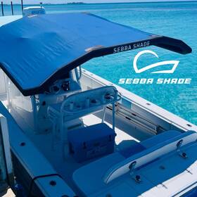 Ss6x9blu Sebba Shade 6 X 9 Ft. Blue Inflatable Sun For Boats Up To 28
