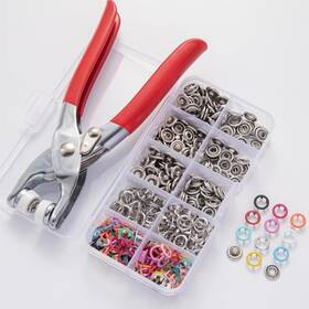 Senylanhxy042601 Senylanhxy 100 Sets Metal Snaps Buttons With Fastener Pliers Press Tool Kit Colorful
