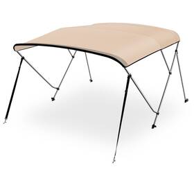 Slbt4be548 Serenelife 4 Bow Bimini Top - 2 Straps And Rear Support Poles With Marine-grade 600d