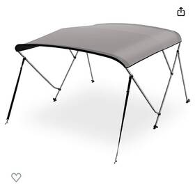 Slbt4gr738 Serenelife Gray Waterproof Boat Bimini Topcover-73-78ftw