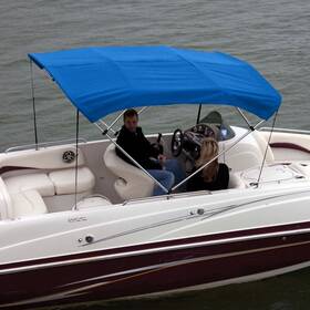 80321 Shademate Wht White Poly 4-bow Bimini Top 8ftl 54 Inch H 61 -66 W-new-ship24hrs