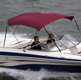 Ov802100y Shademate Burgundy Bimini Top Poly Fabric 3bow 6ftl 36 Inch H 73-78 W-new