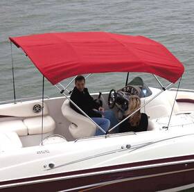 Ov80214ae Shademate Acrylic Bimini Top And Boot Only - Jocky Red