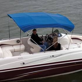 Ov80278ab Shademate Blue 4 Bow 54 Inch -60 W X 8ft L Bimini Top And Boot Marine Boat