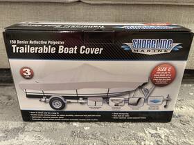 0123 Shoreline Marine Trailerable Boat Cover Size C Fits 20-22ft