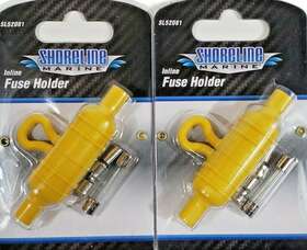 Sl52081 Shoreline Marine In-line Fuse Holder Lot Of 2 New