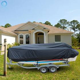 Su363022ku Skyup2018 New Waterproof 14-16ft Boat Cover Fishing V-hull Tri-hull Runabout Trailerable